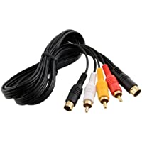 Los mejores  - Childhood Video AV A-V pantalla de vídeo S-hilos de audio cable compuesto para Sega Saturn